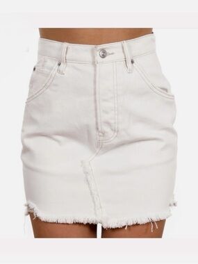 9266. We the Free Brea Denim Cutoff Skirt